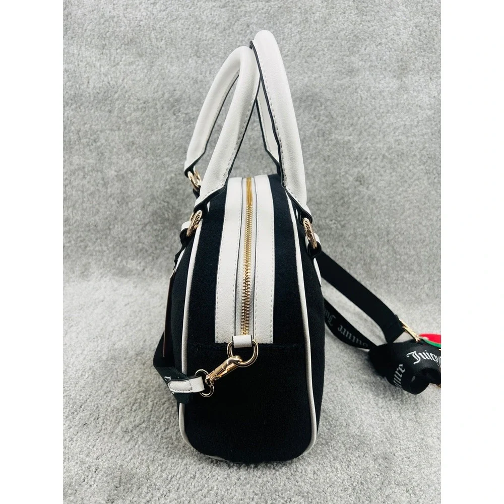 Juicy Couture Sweet N Juicy Apple Satchel‎ Strawberry Black Crossbody Bag NWT